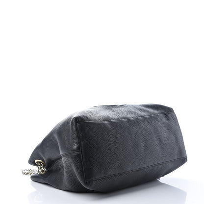 Gucci Pebbled Calfskin Medium Soho Chain Shoulder Bag Black 4 of 10