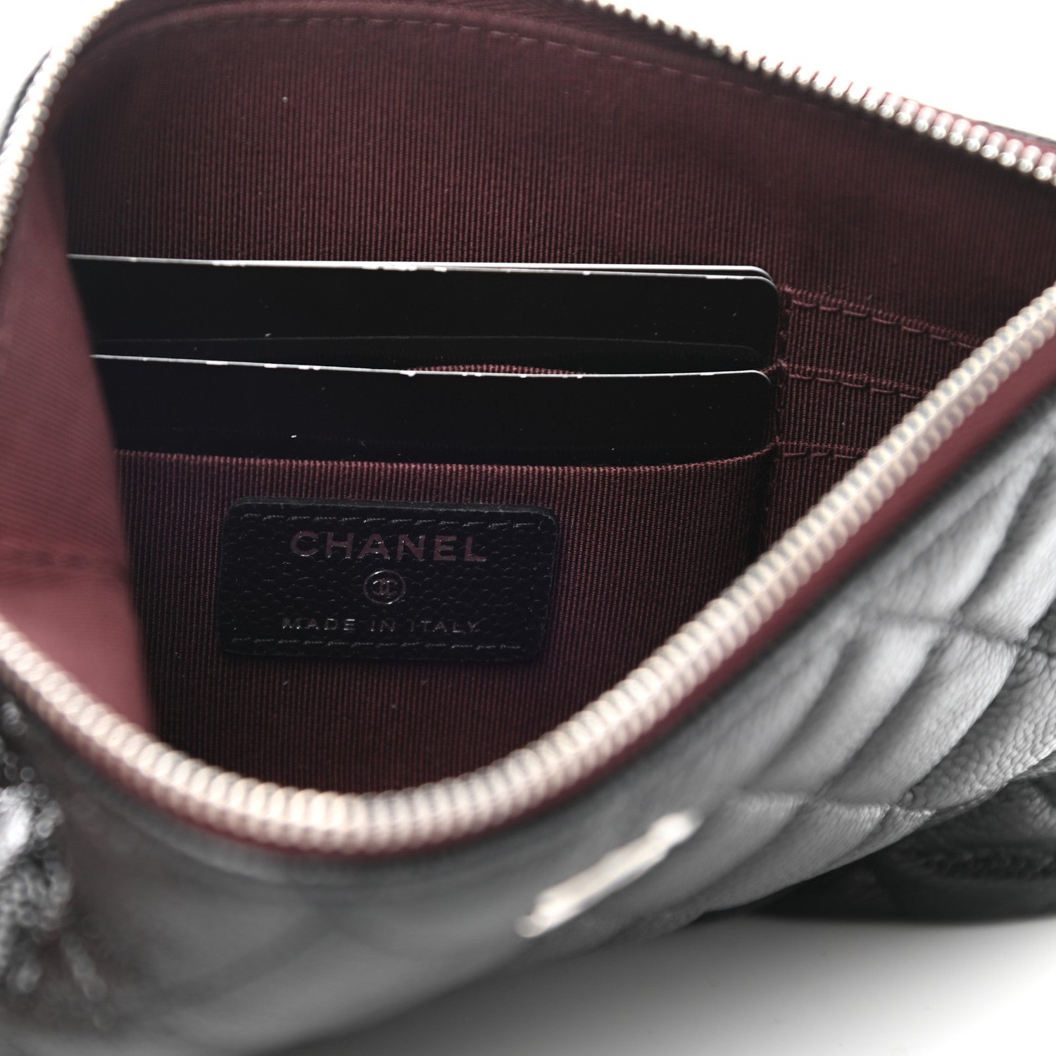 Chanel Caviar Quilted Cosmetic Case Black 6 of 7