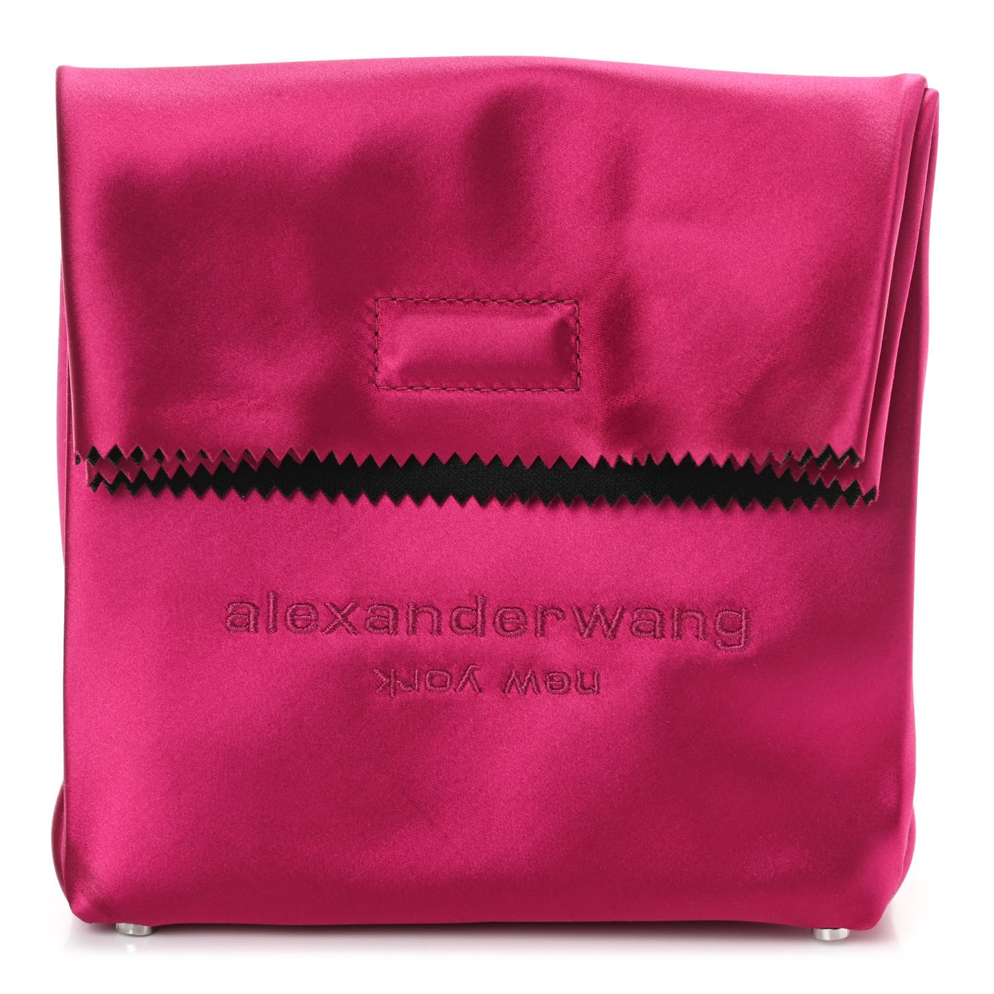 Satin Lunch Bag Clutch Hot pink