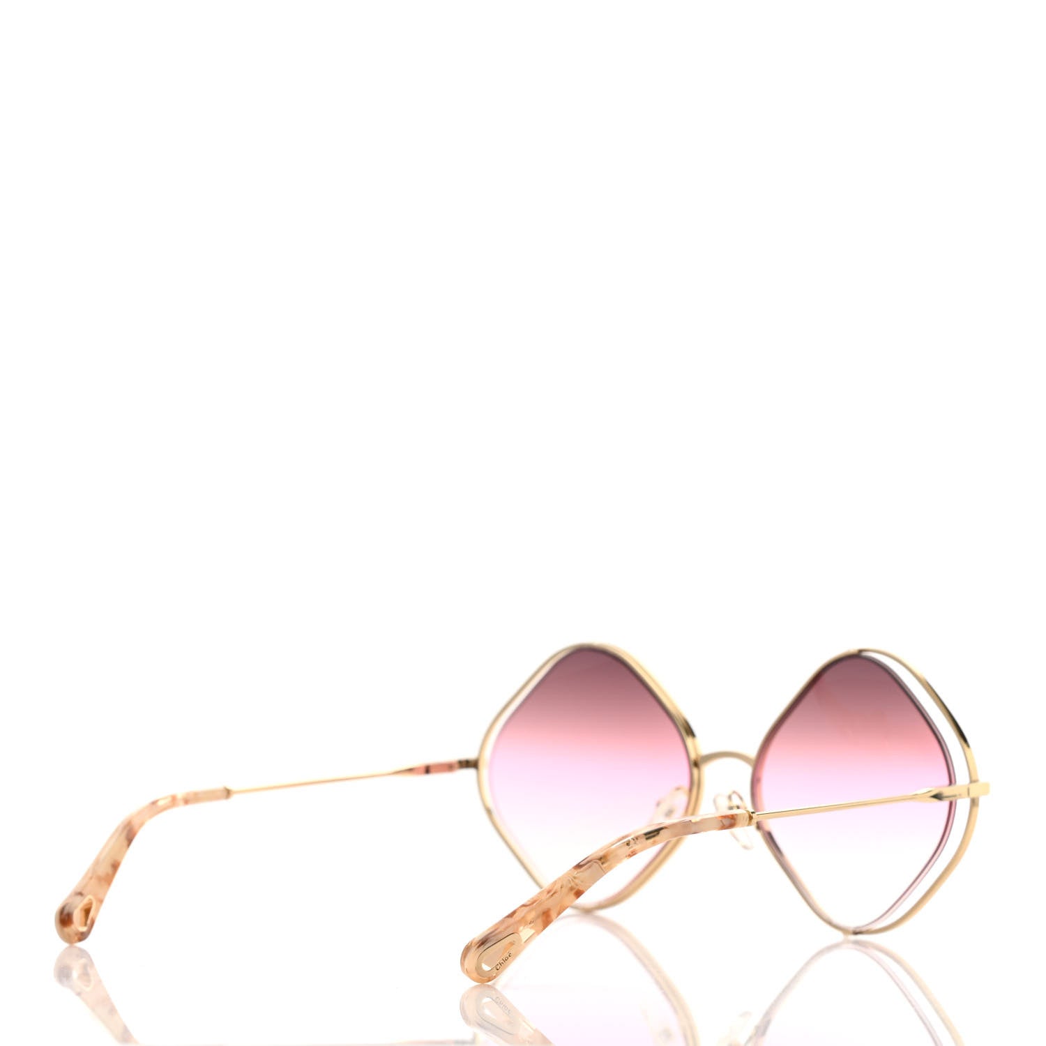 Chloe Metal Oversized Sunglasses CE159S Gold 4 of 7