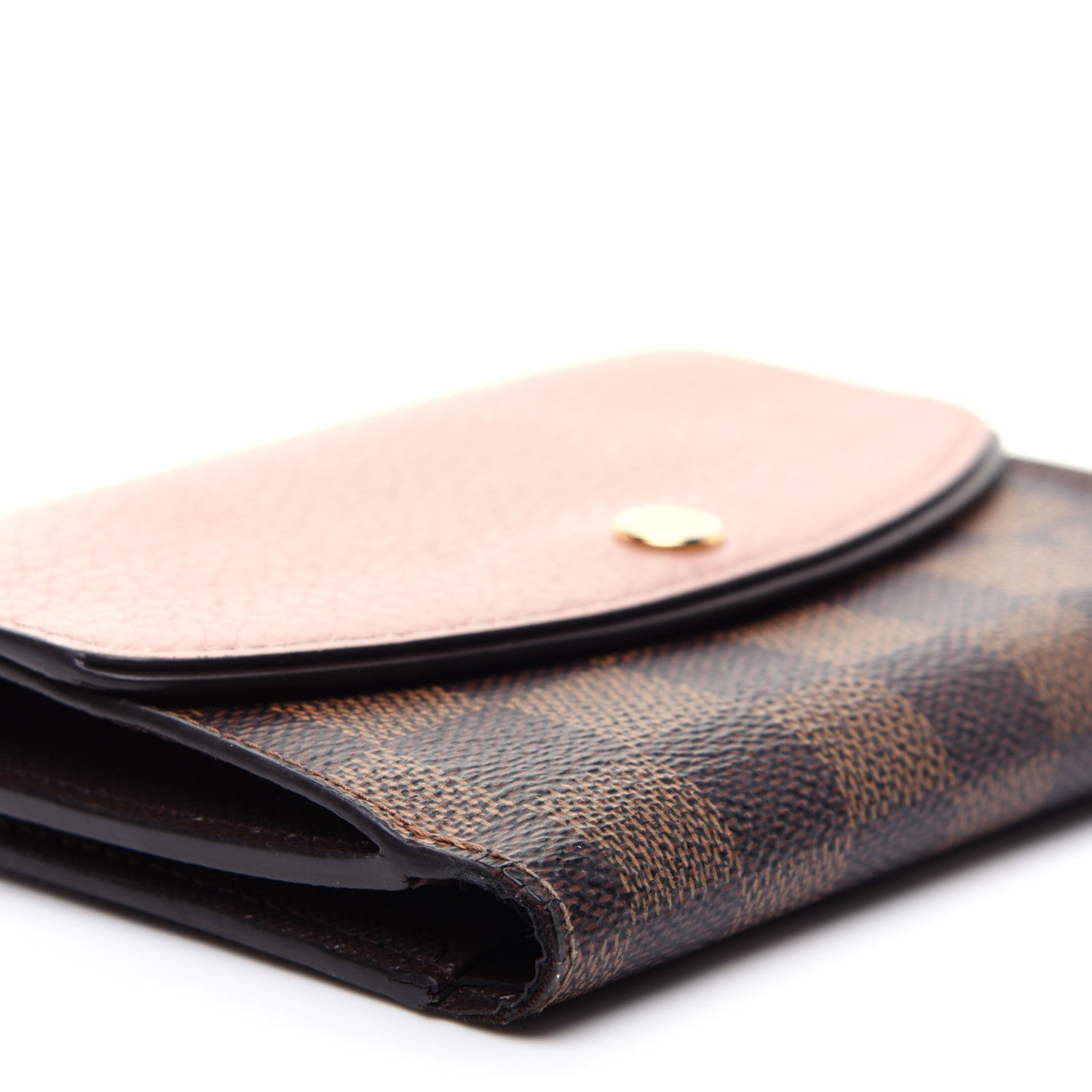Louis Vuitton Damier Ebene Normandy Compact Wallet Rose Ballerine 5 of 11