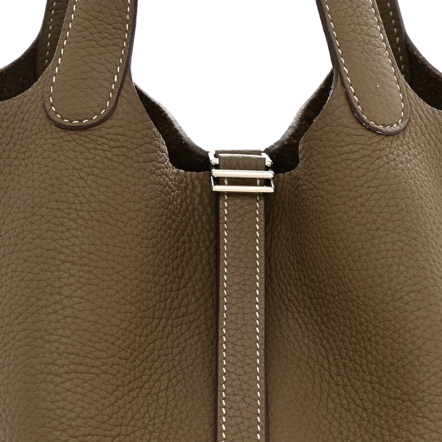 Hermes Taurillon Clemence Picotin Lock 18 PM  Etoupe 8 of 10