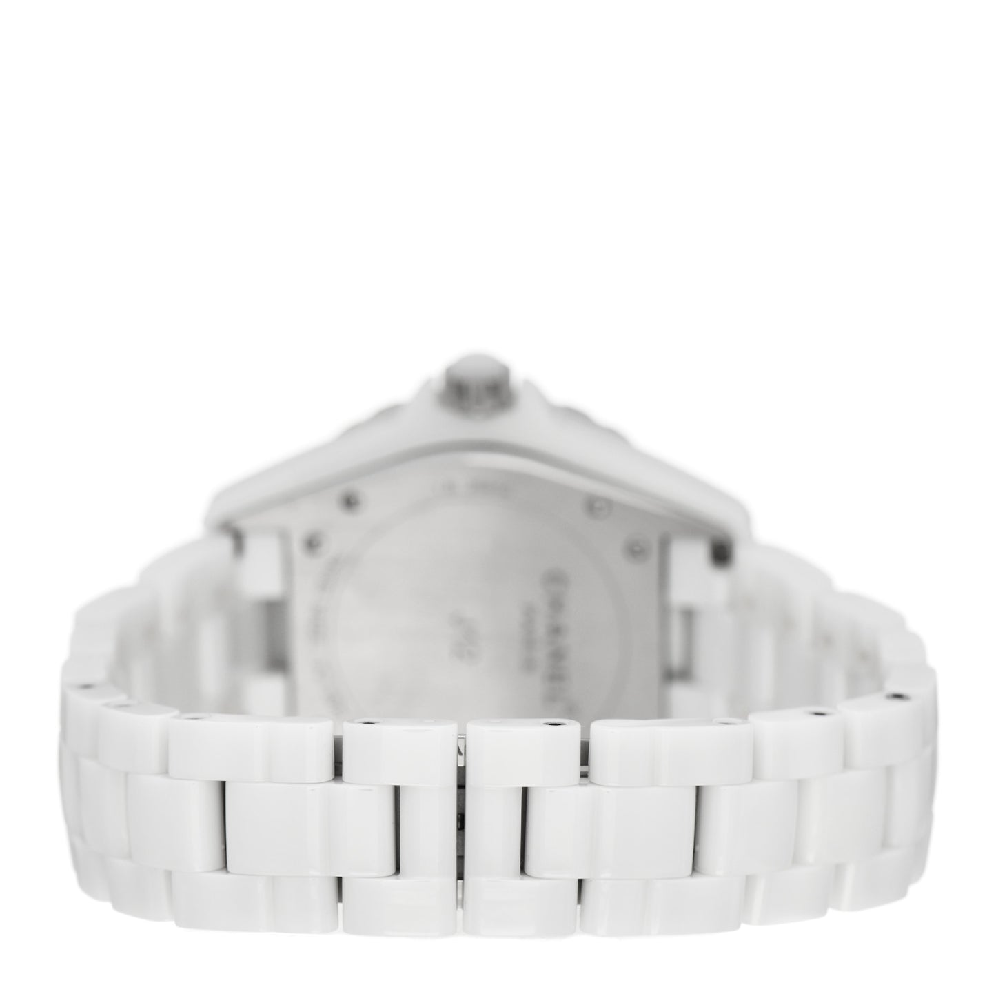 Stainless Steel Ceramic Diamond Pink Sapphire 42mm J12 Automatic Watch White