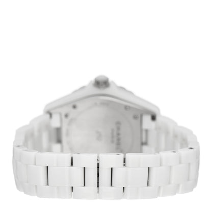 Chanel Stainless Steel Ceramic Diamond Pink Sapphire 42mm J12 Automatic Watch White 3 of 5