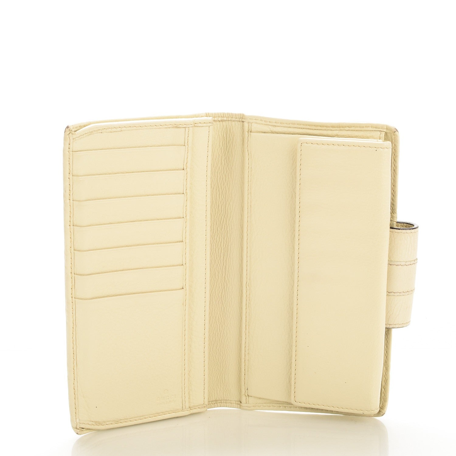Gucci Guccissima Web Metal Bar Continental Wallet Off White 5 of 7