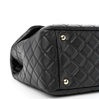 Chanel Calfskin Quilted Small XXL Travel Flap Bag Black 9 of 10