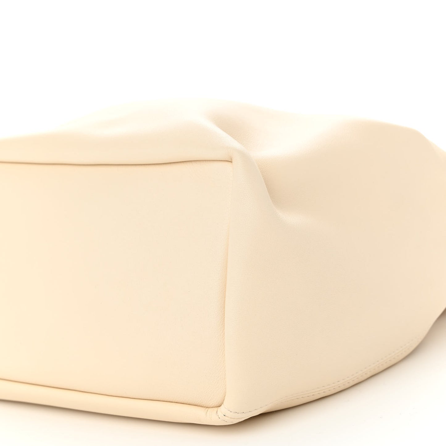 Buttery Nappa Lambskin Small Squeeze Bag Chalk