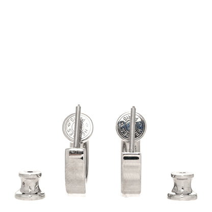 Hermes Palladium Swift O'Kelly Earrings Etoupe 3 of 4