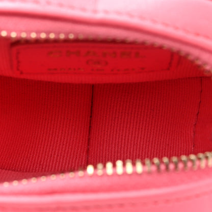 Chanel Lambskin Quilted CC In Love Heart Zipped Arm Coin Purse Pink 5 of 8