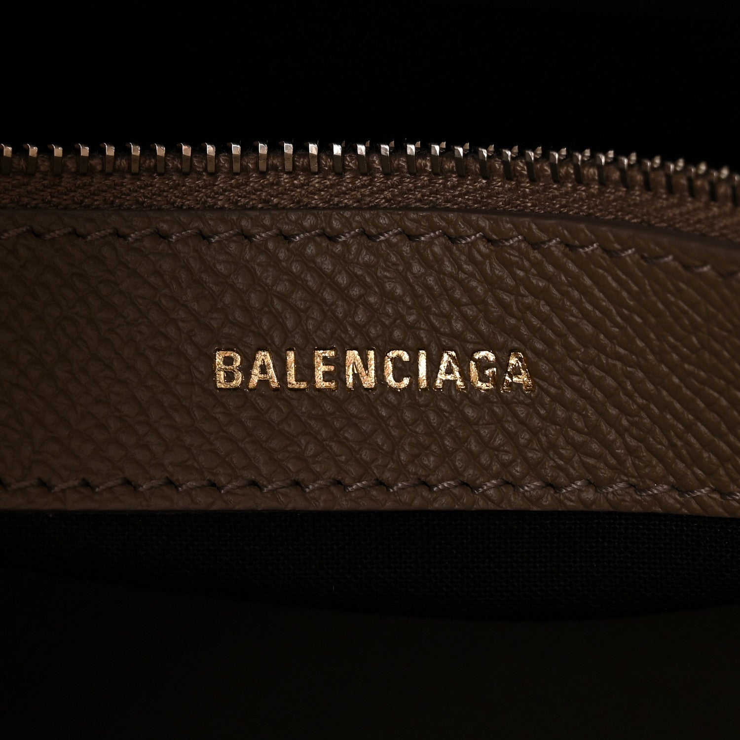 Balenciaga Signature Grained Calfskin Logo S Ville Top Handle Bag Mink Grey White 6 of 11