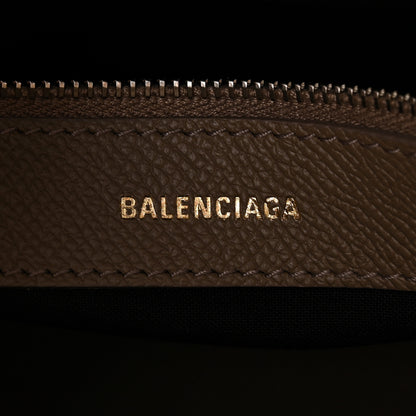Balenciaga Signature Grained Calfskin Logo S Ville Top Handle Bag Mink Grey White 6 of 11