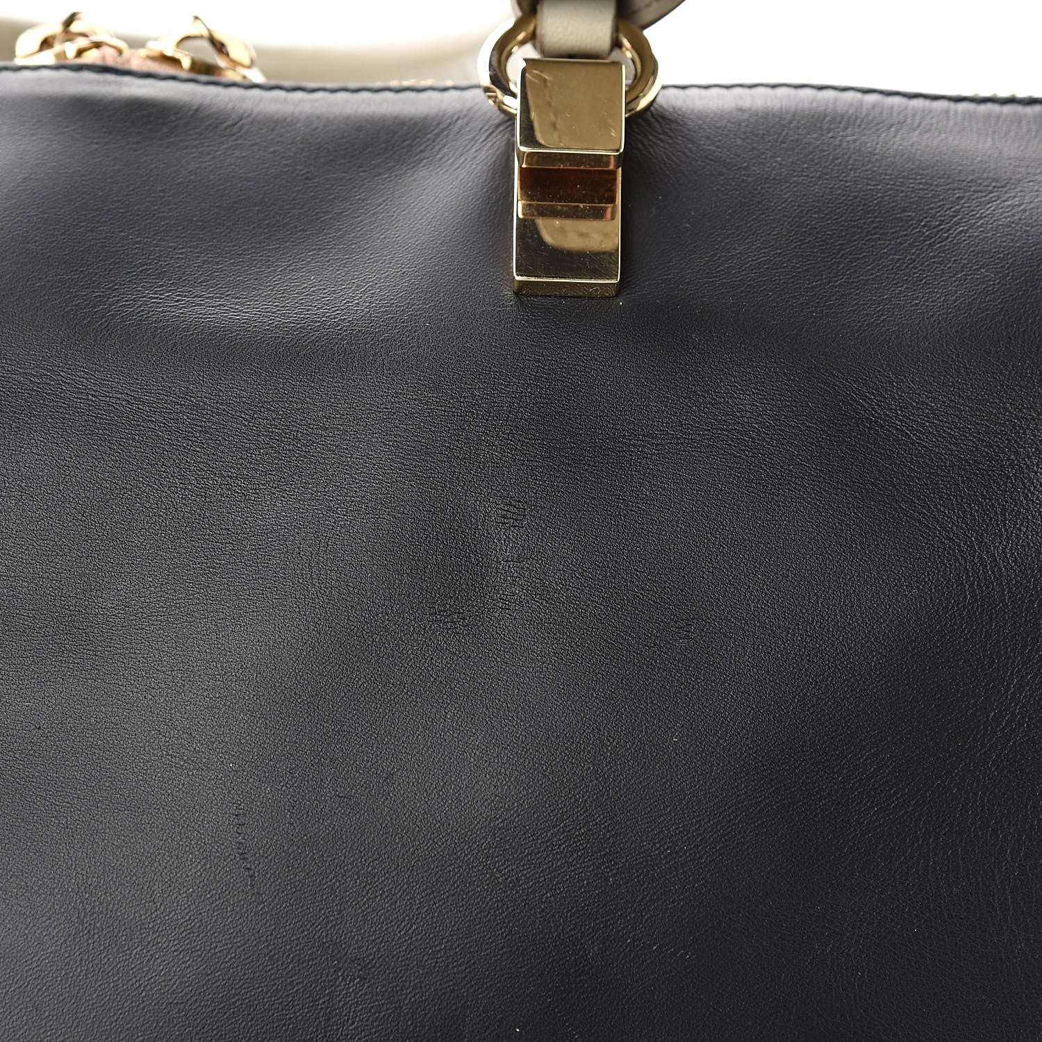 Chloe Smooth Calfskin Large Baylee Tote Black Grey 15 of 19