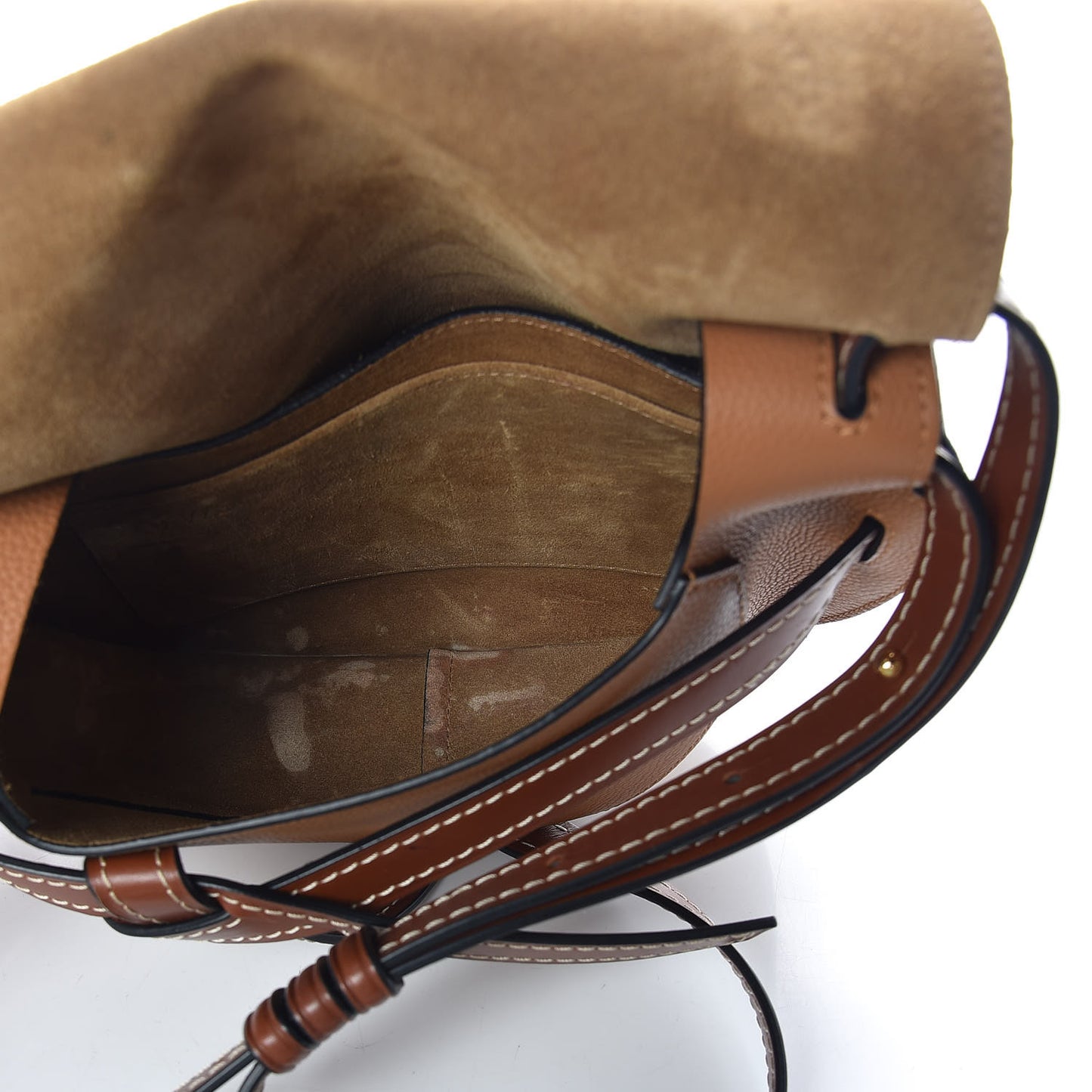 Grained Calfskin Small Gate Crossbody Bag Caramel Pecan