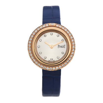 Piaget 18K Rose Gold Alligator Diamond Bezel 34mm Possession Quartz Watch 1 of 5
