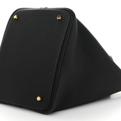 Hermes Taurillon Clemence Picotin Lock 22 MM Black 10 of 11