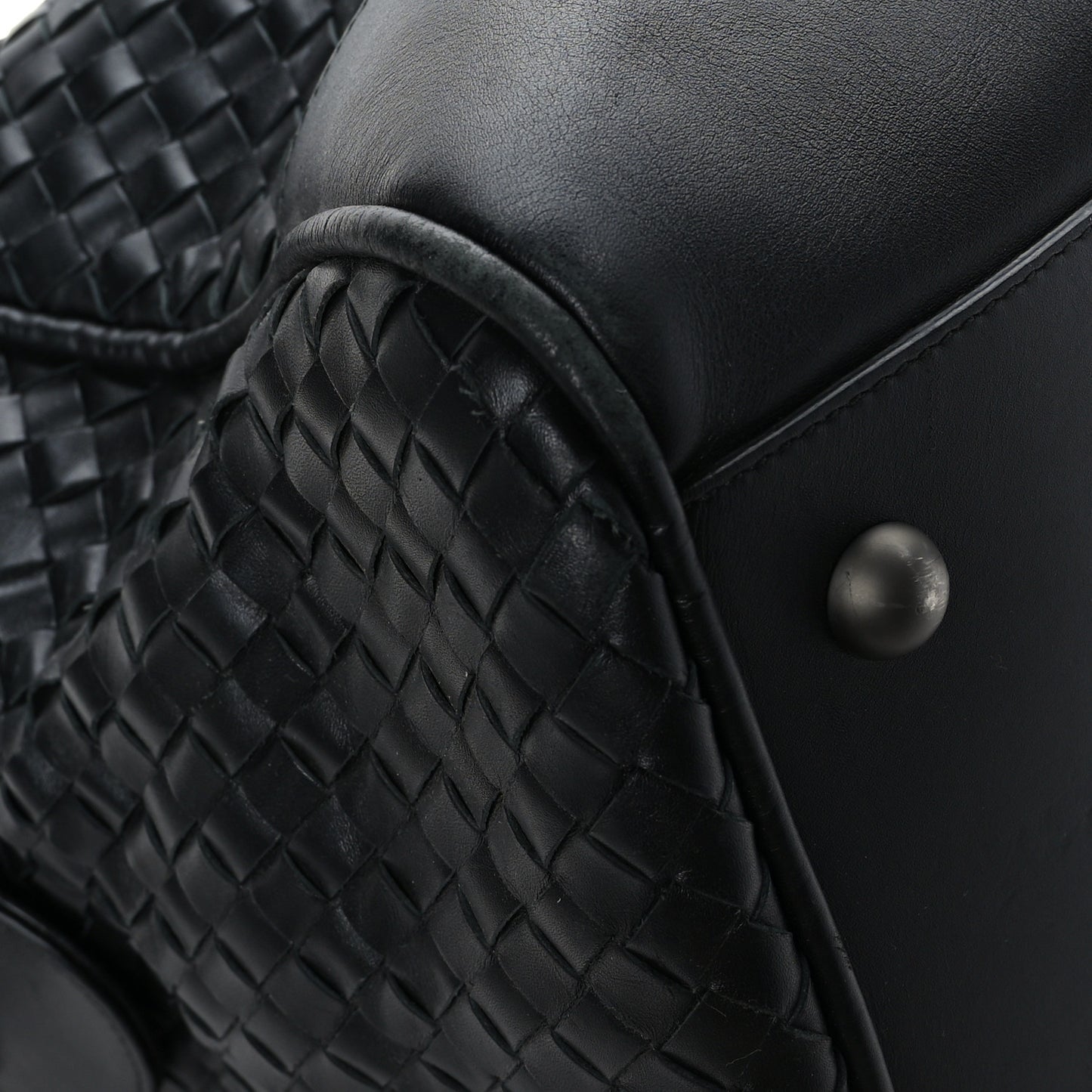 Nappa Intrecciato VN Large Duffel Black