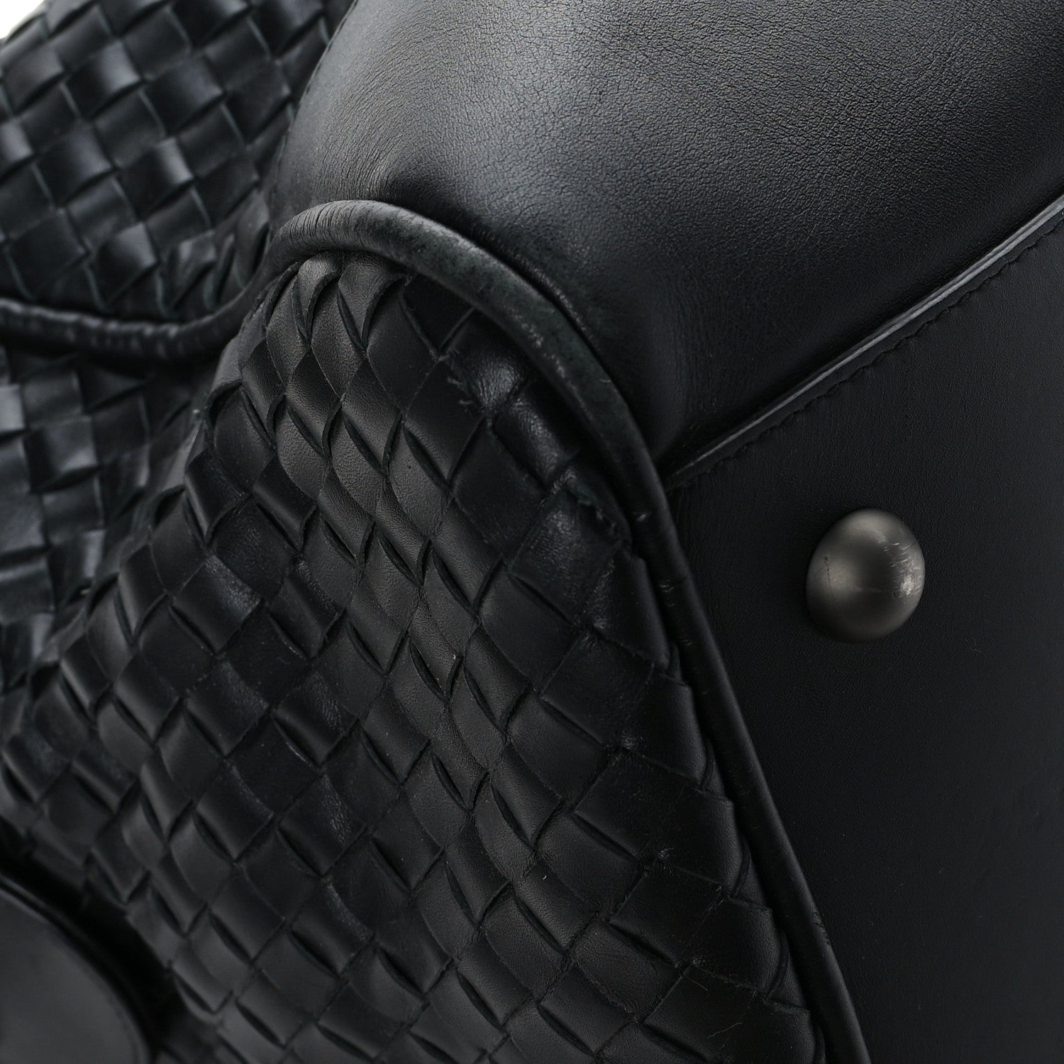 Bottega Veneta Nappa Intrecciato VN Large Duffel Black 6 of 10