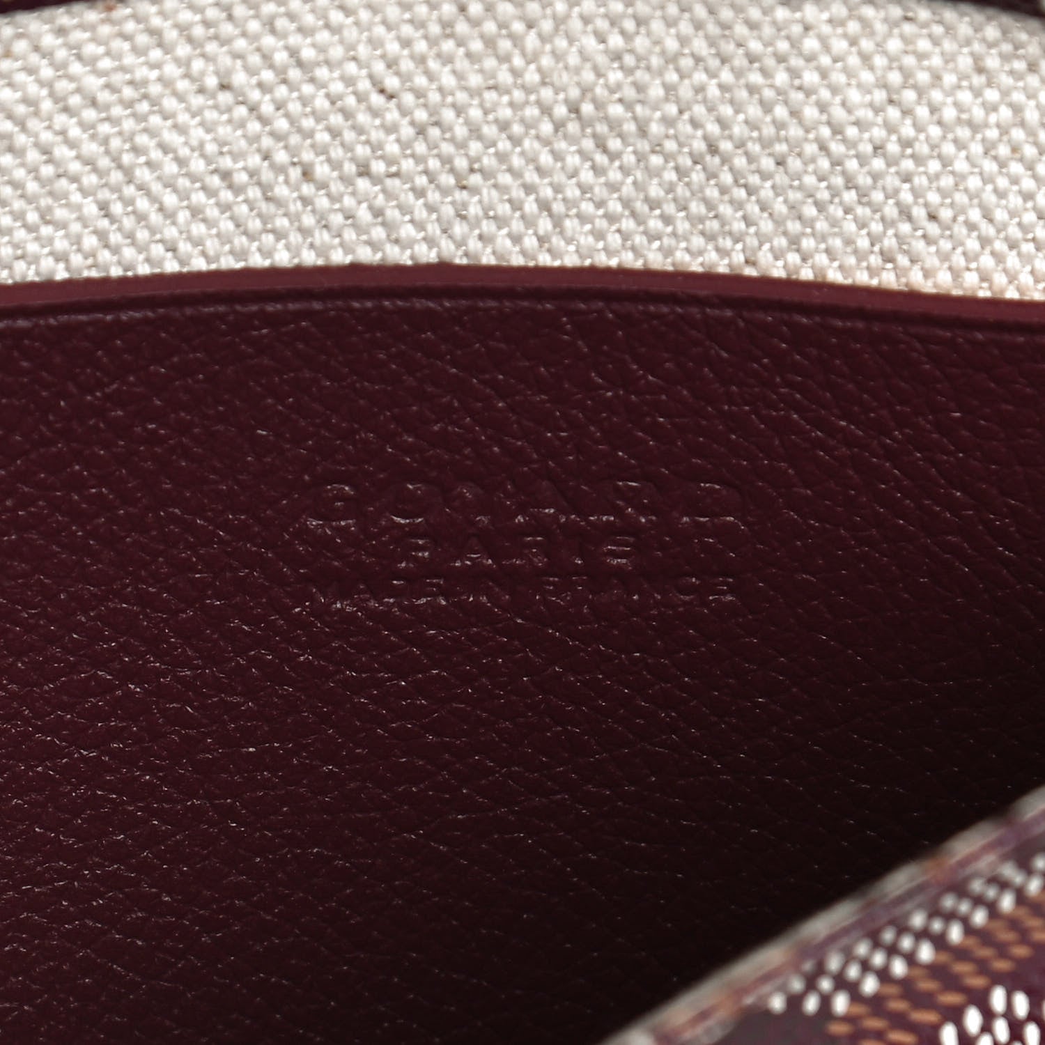 Goyard Goyardine Plumet Wallet Clutch Burgundy 8 of 11