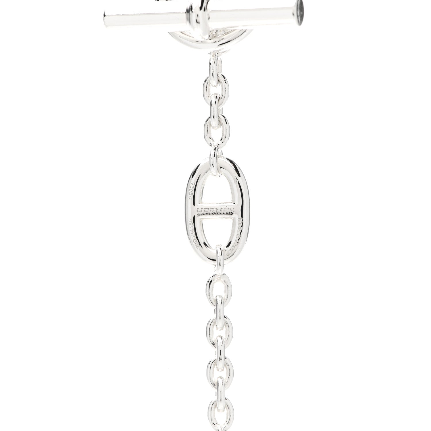 Hermes Sterling Silver Farandole Necklace 160 4 of 5