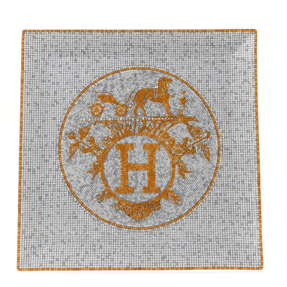 Hermes Porcelain Mosaique au 24 Square Plate 9.1" 1 of 4