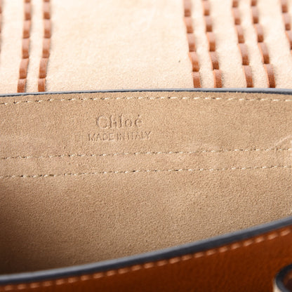 Chloe Calfskin Braided Mini Hudson Shoulder Bag Caramel 7 of 9