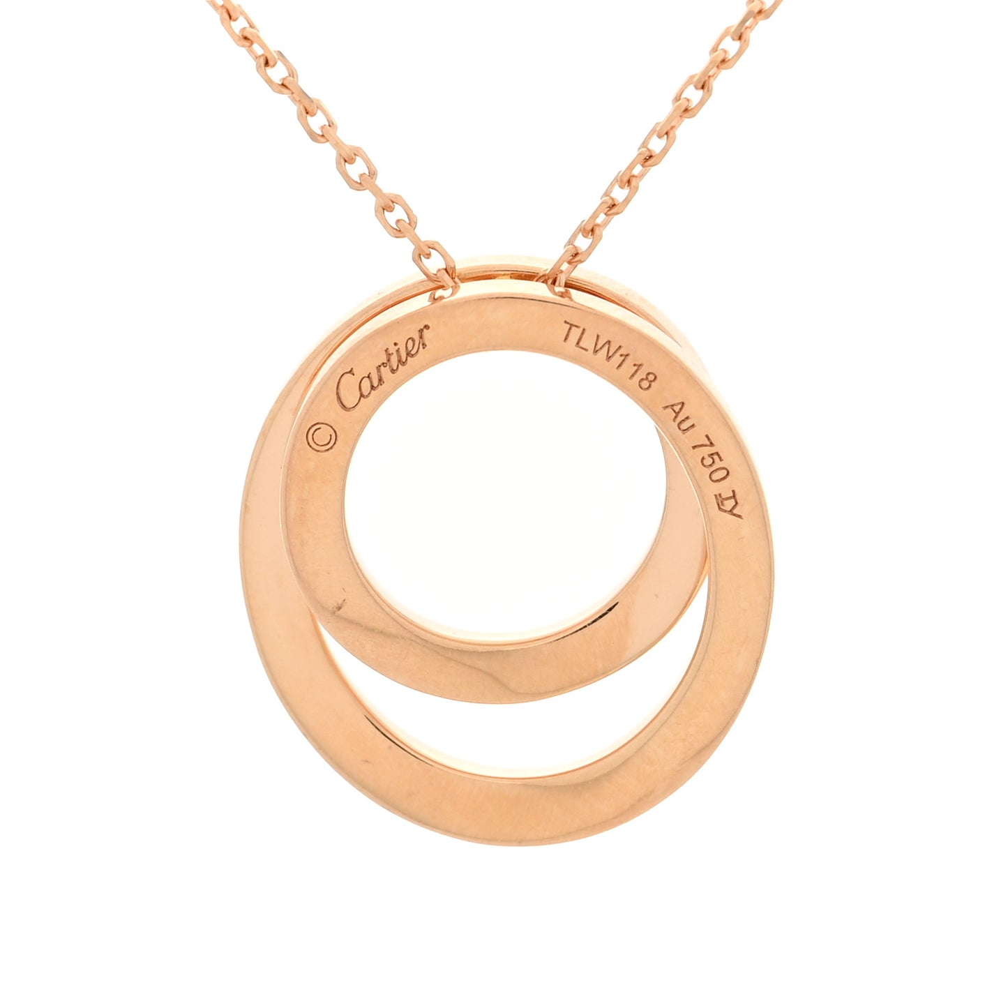 18K Pink Gold Diamond Etincelle De Cartier Pendant Necklace
