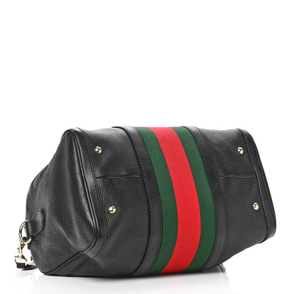 Gucci Calfskin Vintage Web Medium Boston Black 3 of 4