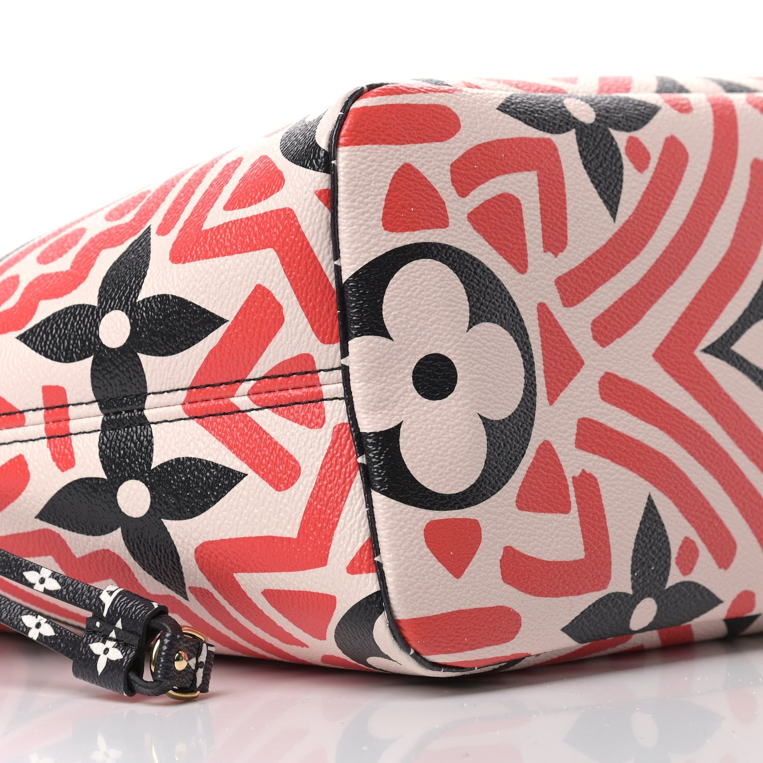 Louis Vuitton Monogram Giant Crafty Neverfull MM Creme Rouge Black 8 of 9