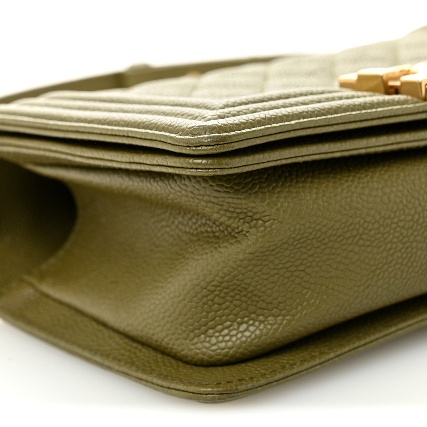 Chanel Caviar Quilted Small Boy Flap Green 9 of 10