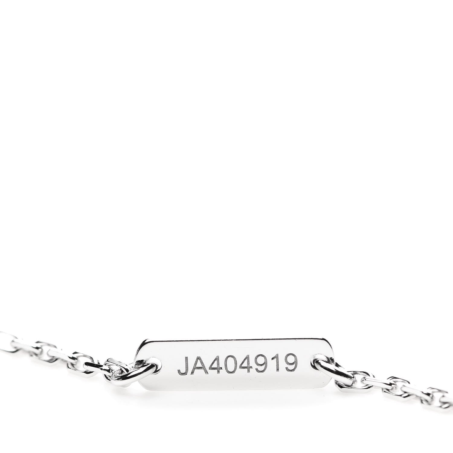 Van Cleef & Arpels 18K White Gold Diamond Mini Lotus Pendant Necklace 5 of 6