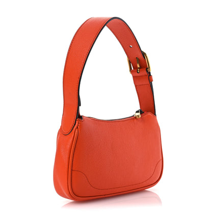 Gucci Goatskin Mini Aphrodite Shoulder Bag Orange 3 of 14