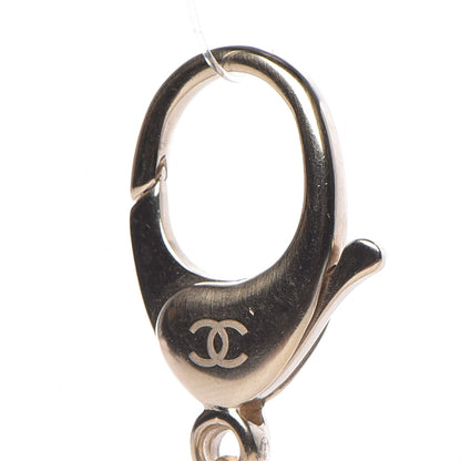 Chanel Metal Quilted CC Bag Charm Gold Pearly White 3 of 5