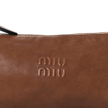 Miu Miu Nappa Aviator Mini Pouch Rovere 8 of 14