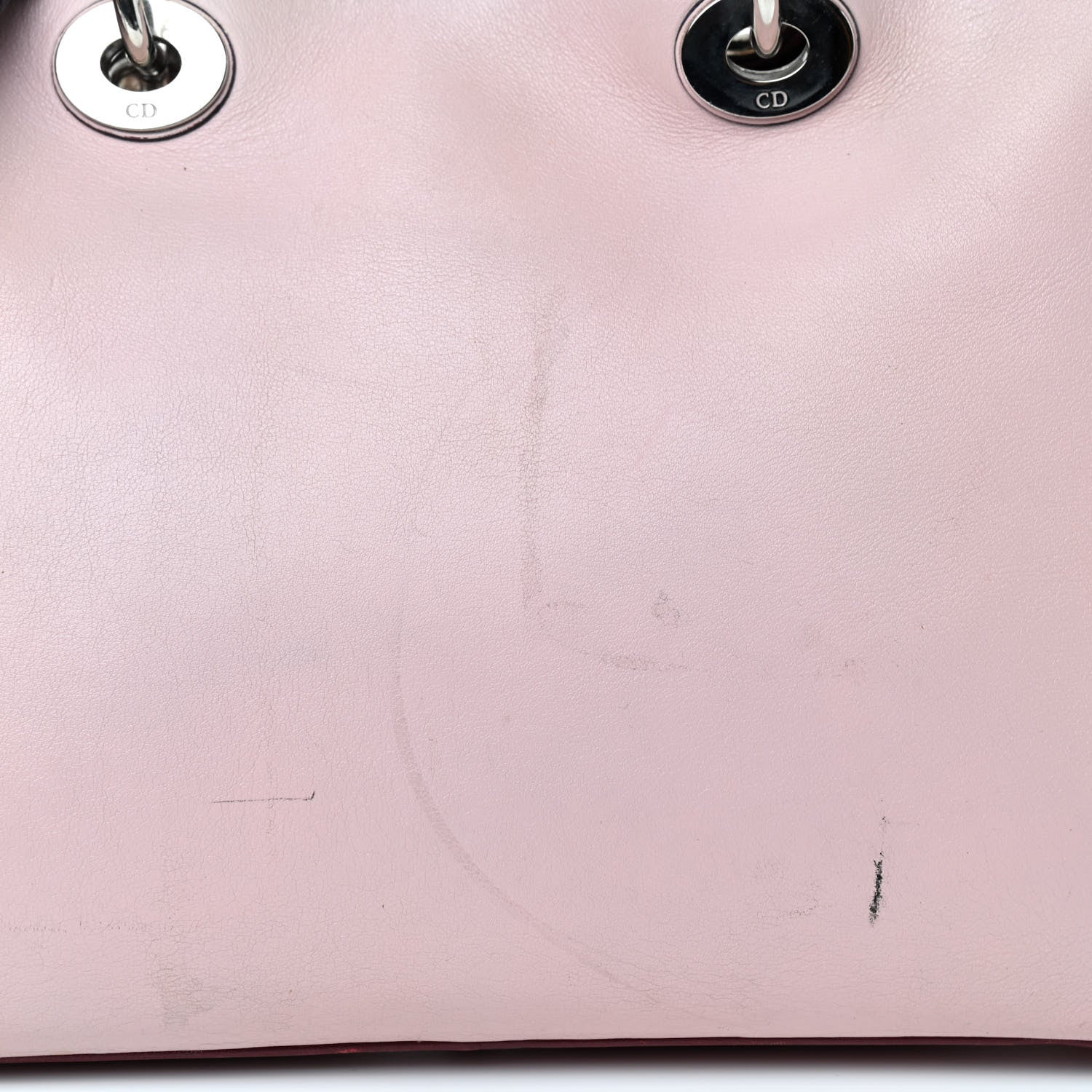 Christian Dior Smooth Calfskin Medium Tri-Color Diorissimo Tote Pink Grey Burgundy 13 of 14