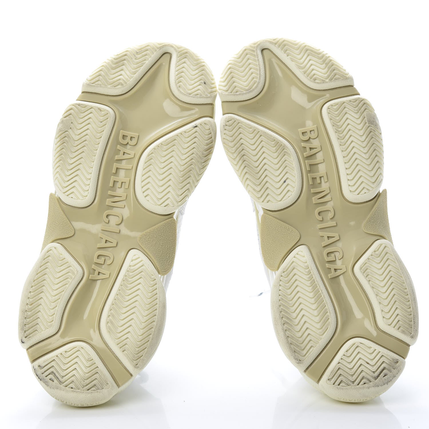 Balenciaga Fabric Mesh Womens Triple S Sneakers 38 White 5 of 8