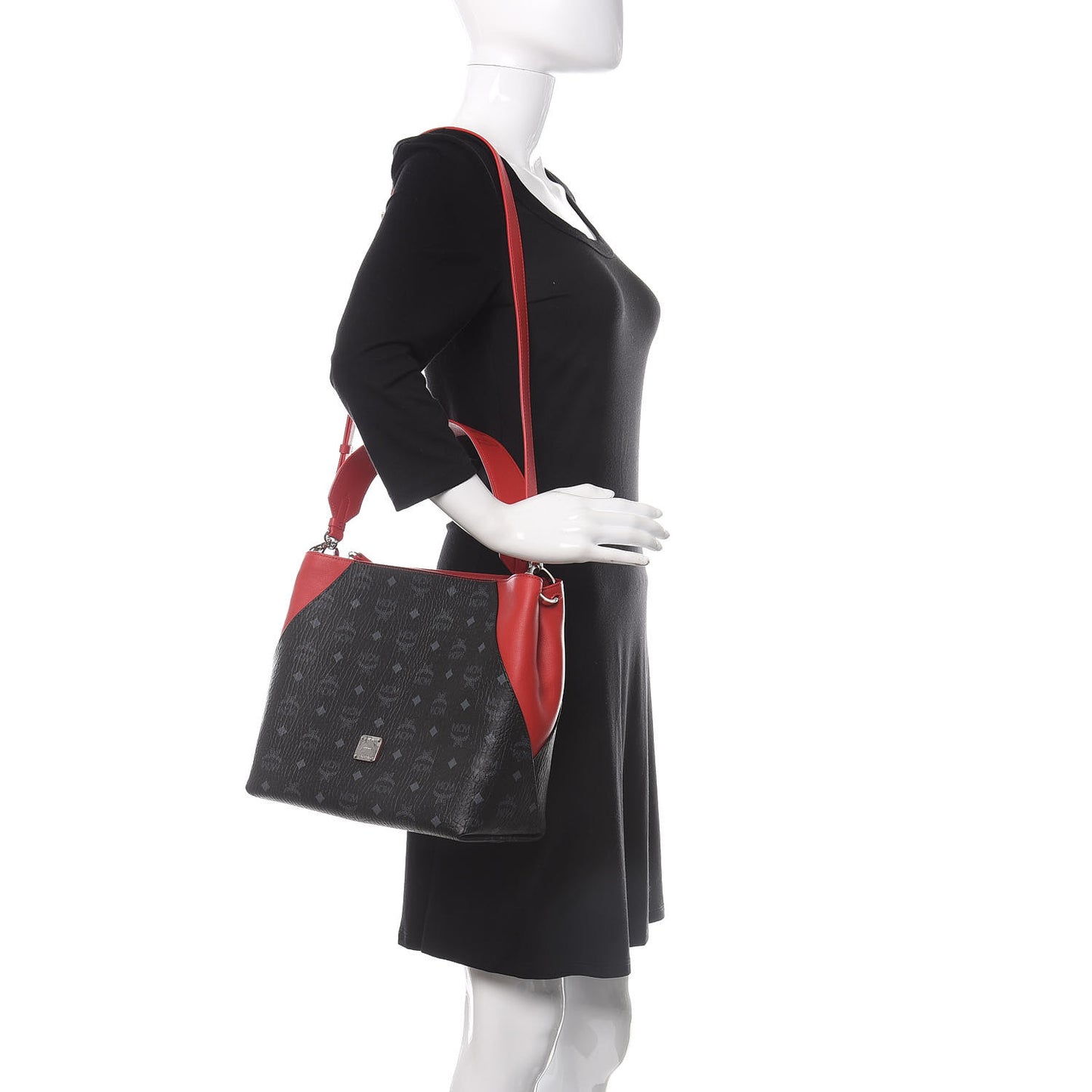 Visetos Medium Klara Hobo Red Black