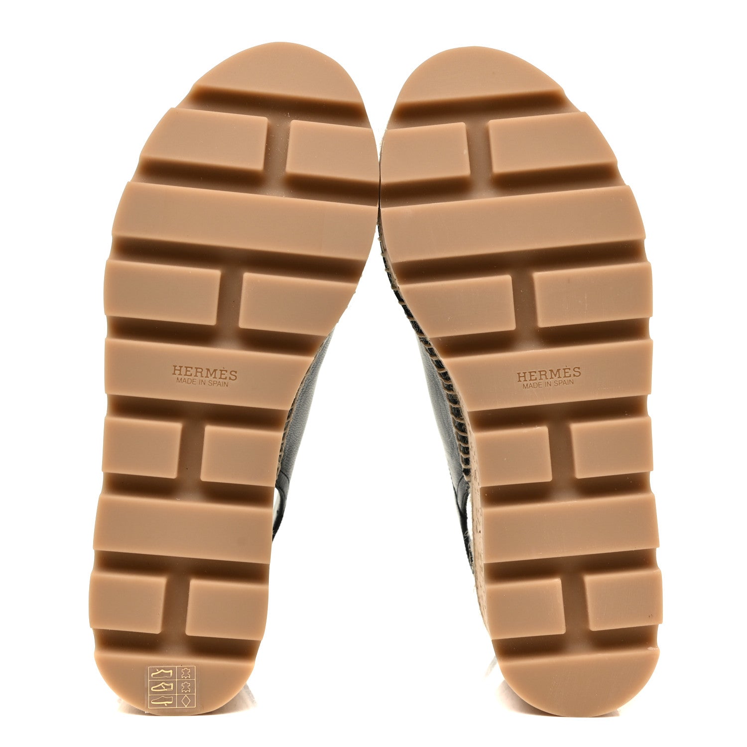 Hermes Goatskin Envie 30 Espadrille Wedge Sandals 36 Black 6 of 15
