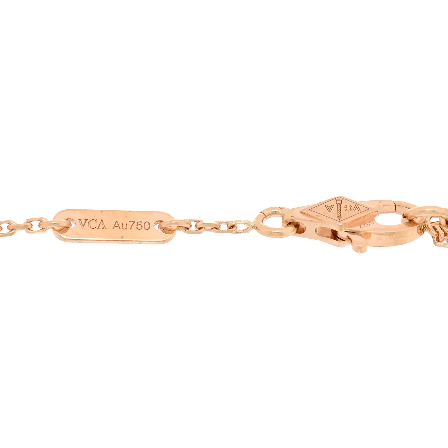 Van Cleef & Arpels 18K Rose Gold Carnelian Sweet Alhambra Bracelet 3 of 4
