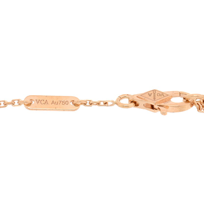Van Cleef & Arpels 18K Rose Gold Carnelian Sweet Alhambra Bracelet 3 of 4
