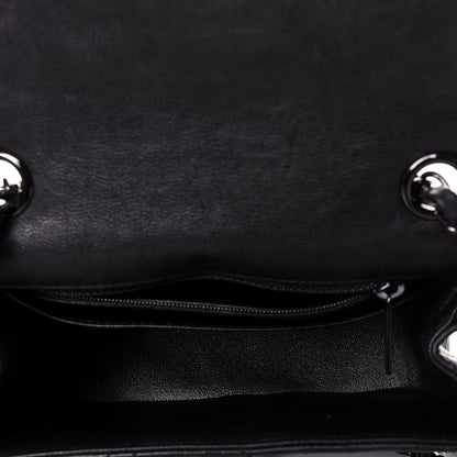 Chanel Crumpled Calfskin Quilted Mini Square Flap So Black 5 of 9