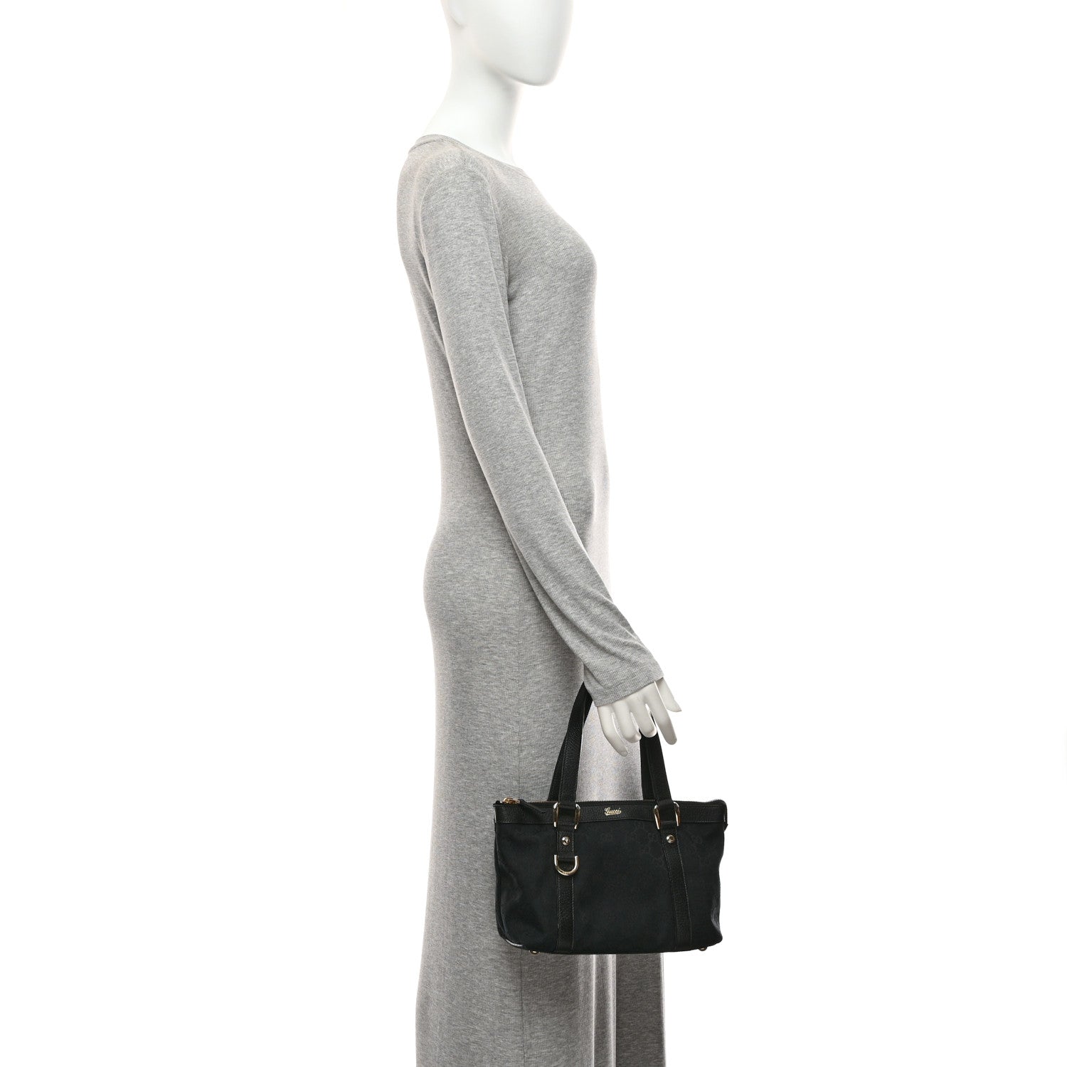 Gucci Monogram Small Abbey Tote Black 2 of 10