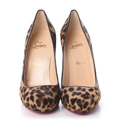 Christian Louboutin Calf Hair Leopard Print Filo 120 Pumps 40.5 Leopard Black 2 of 6