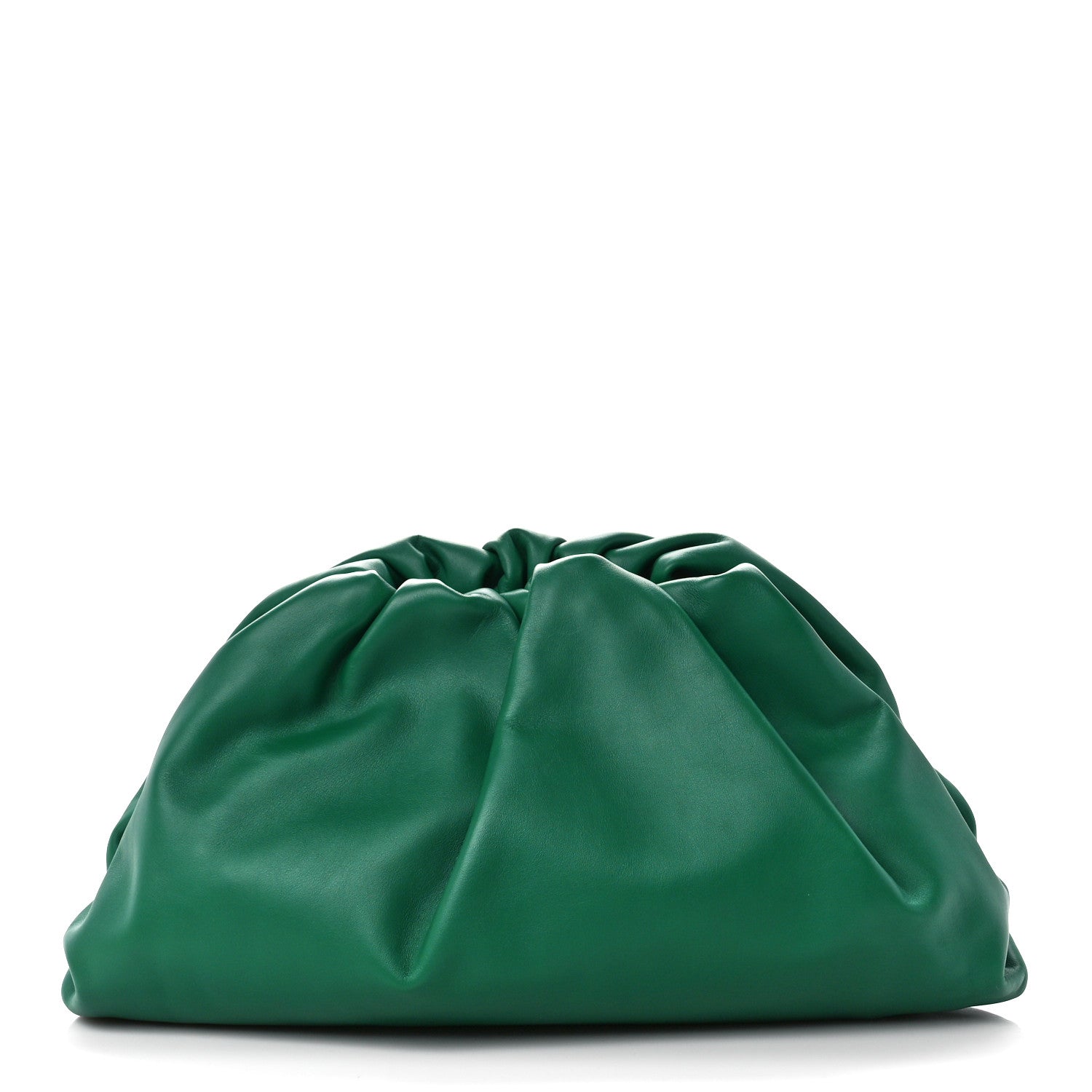 Bottega Veneta Smooth Butter Calf The Pouch Oversized Clutch Racing Green 1 of 11