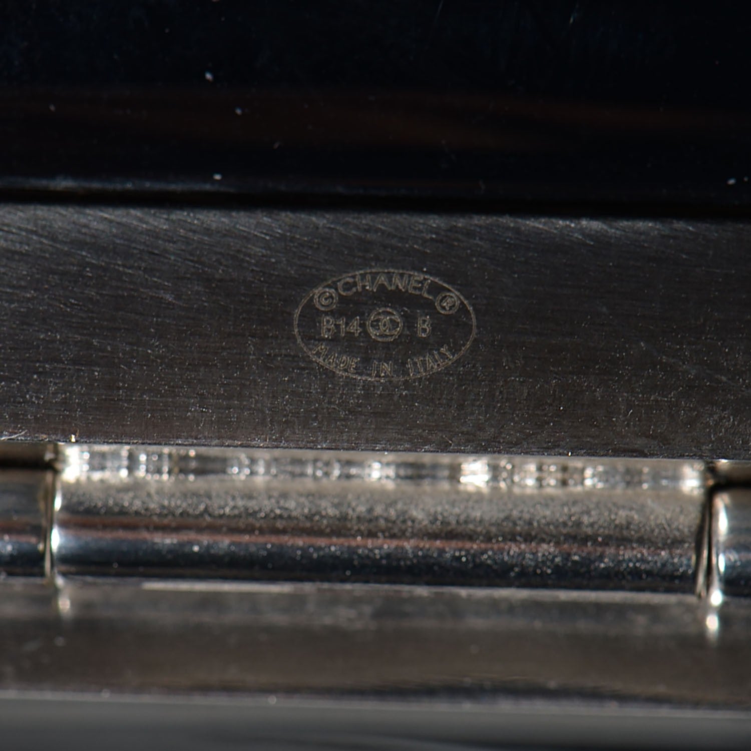 Chanel Resin Crystal Baguette CC Wide Cuff Black 6 of 7