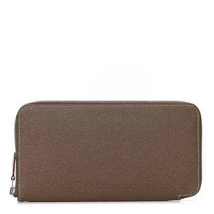 Hermes Epsom Silk'in Wallet Etoupe 1 of 8