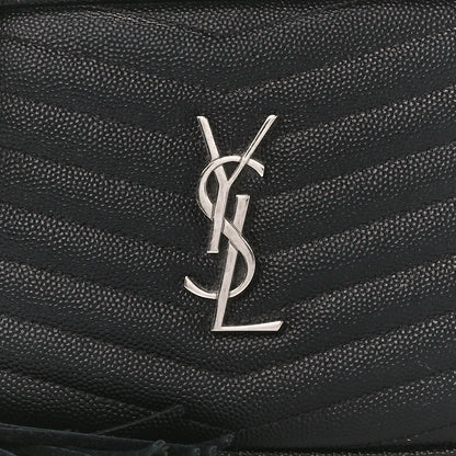 Saint Laurent Grain De Poudre Matelasse Monogram Mini Lou Camera Bag Black 8 of 10