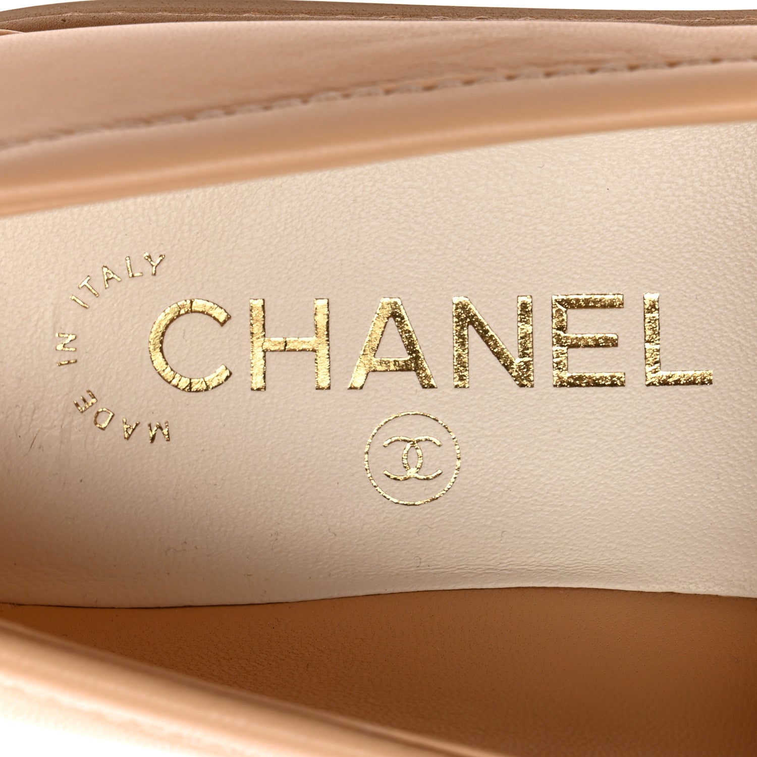 Chanel Lambskin Quilted CC Turnlock Moccasins 38.5 Beige 8 of 11