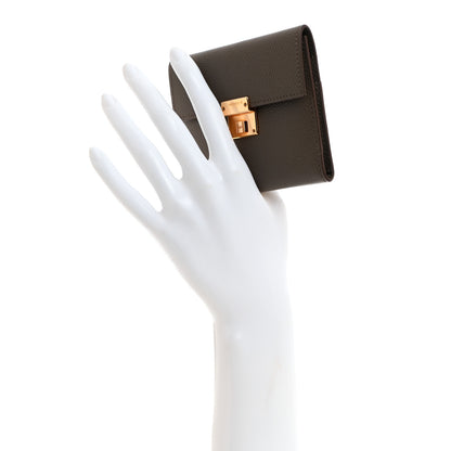 Hermes Epsom Clic Mini Card Holder Etain 2 of 7