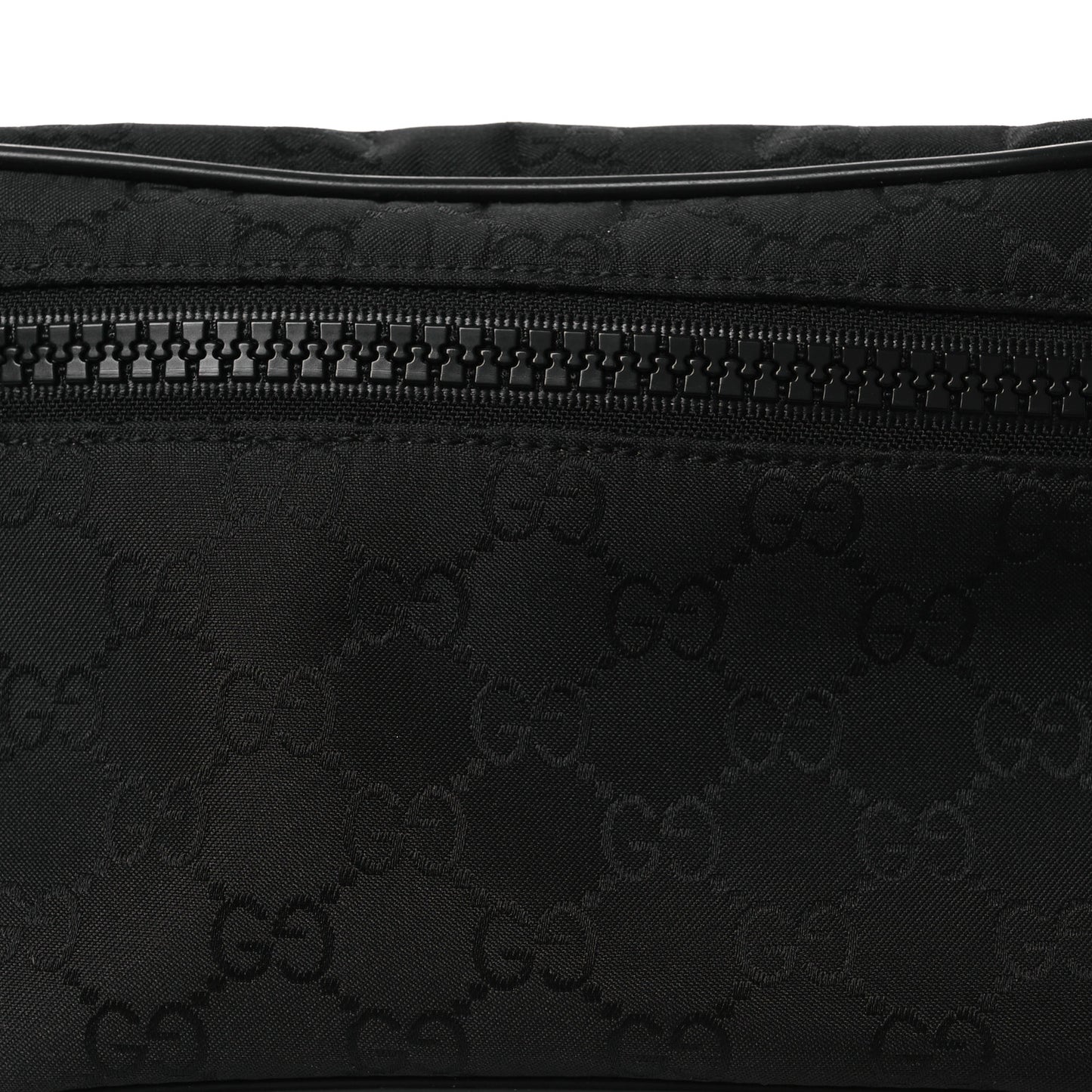 Nylon Monogram Fanny Pack Belt Bag Black