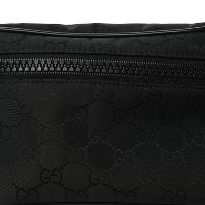Gucci Nylon Monogram Fanny Pack Belt Bag Black 7 of 9